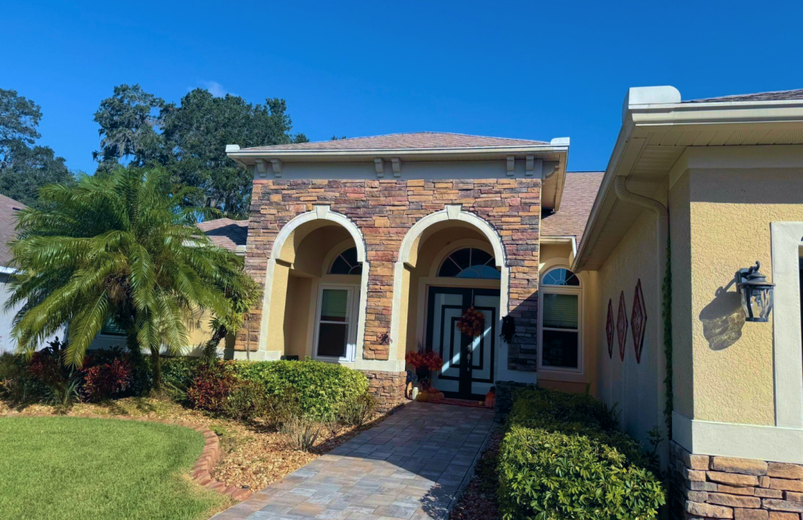 Professional gutter installation team at work